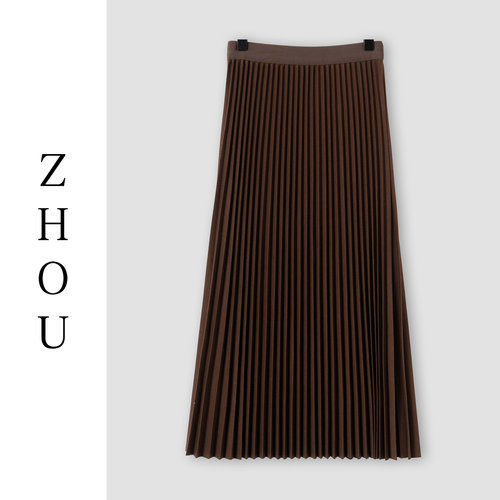 （周哥甄选）咖色半身裙-32234