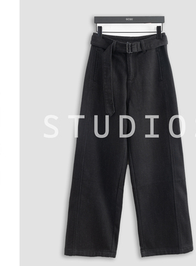 黑色设计感小众通勤日常裤子-18392