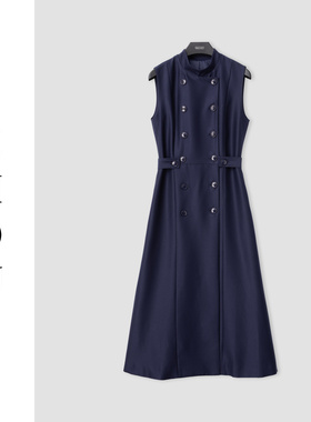 （周哥甄选）藏青色连衣裙-30044