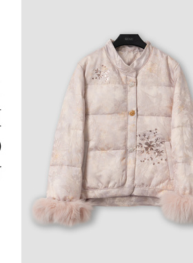 （周哥甄选）粉色羽绒服-32849