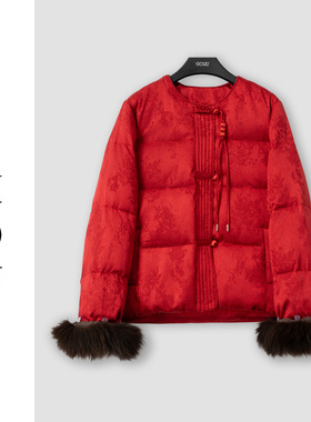 （周哥甄选）红色羽绒服-32851