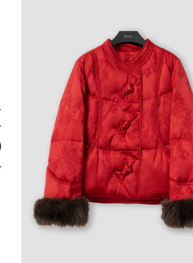（周哥甄选）红色羽绒服-32852