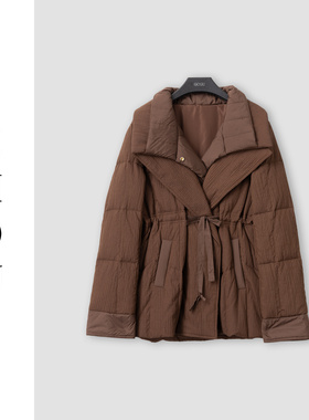 （周哥甄选）咖色羽绒服外套-31238