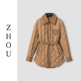 (周哥甄选)卡其色羽绒服外套-31140