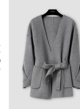 （周哥甄选）灰色毛呢外套-32748