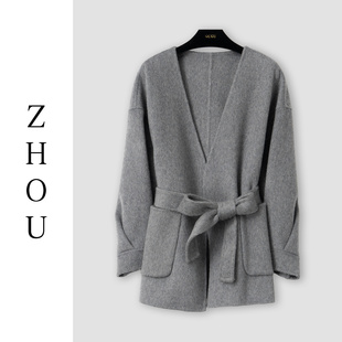 （周哥甄选）灰色毛呢外套-32748