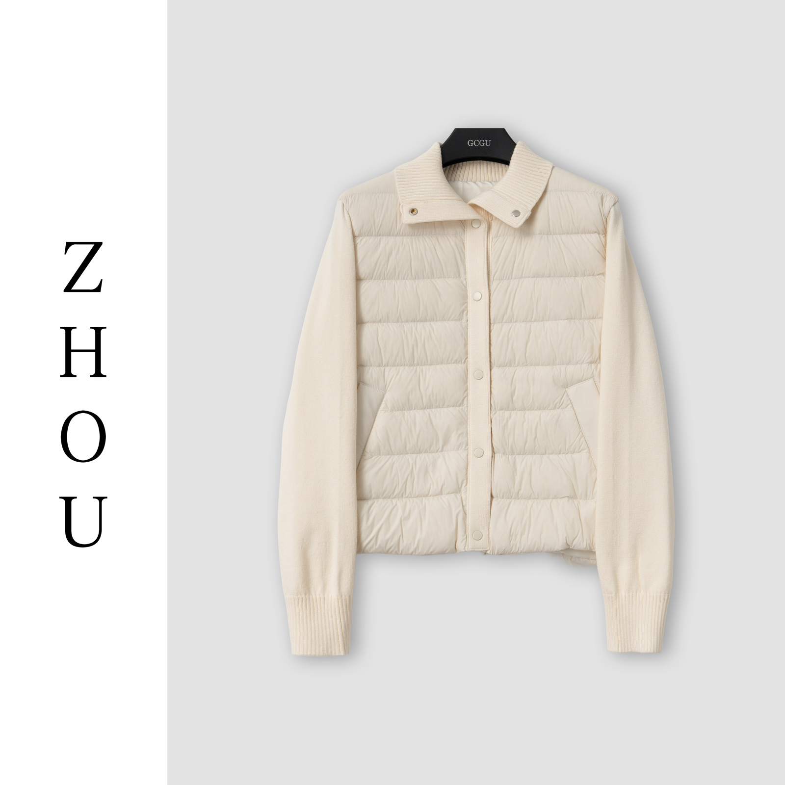 （周哥甄选）米色羽绒外套-31420
