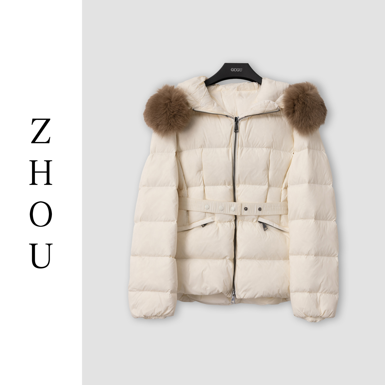 （周哥甄选）米色羽绒外套-17902