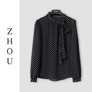 （周哥甄选）黑色波点上衣-32643