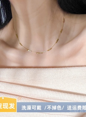 洗澡可以戴的小方糖项链，不掉色