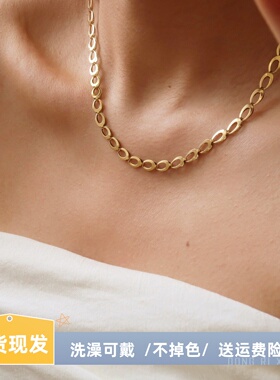 洗澡可以戴，不掉色项链高级感