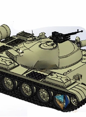 坦克3D图纸SW素材建模数模STP格式IGS虎式T型豹2主战重型狮式模型