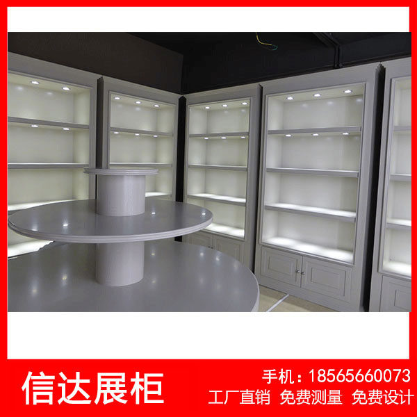 欧式化妆品柜台展示柜美容产品展示柜精品专柜展示柜木制物品展柜