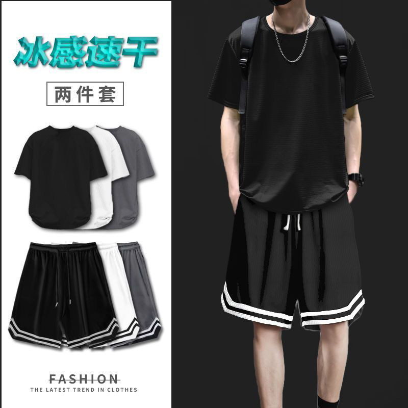 库里投篮训练服速干短袖运动t恤休闲运动套装