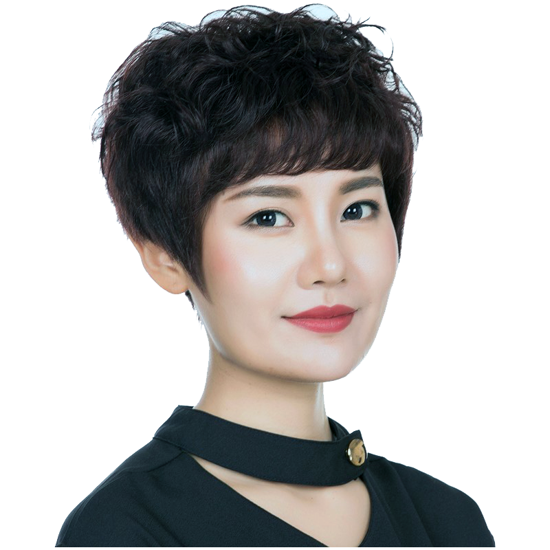 假发短发女全波浪发中老年短发妈妈款发套假发全头真发时尚假发套