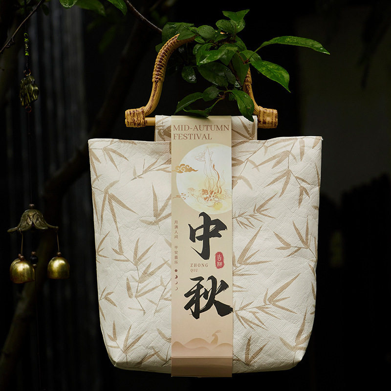 2025新款杜邦纸手提袋中秋礼盒广式冰皮月饼包装盒教师节送礼品