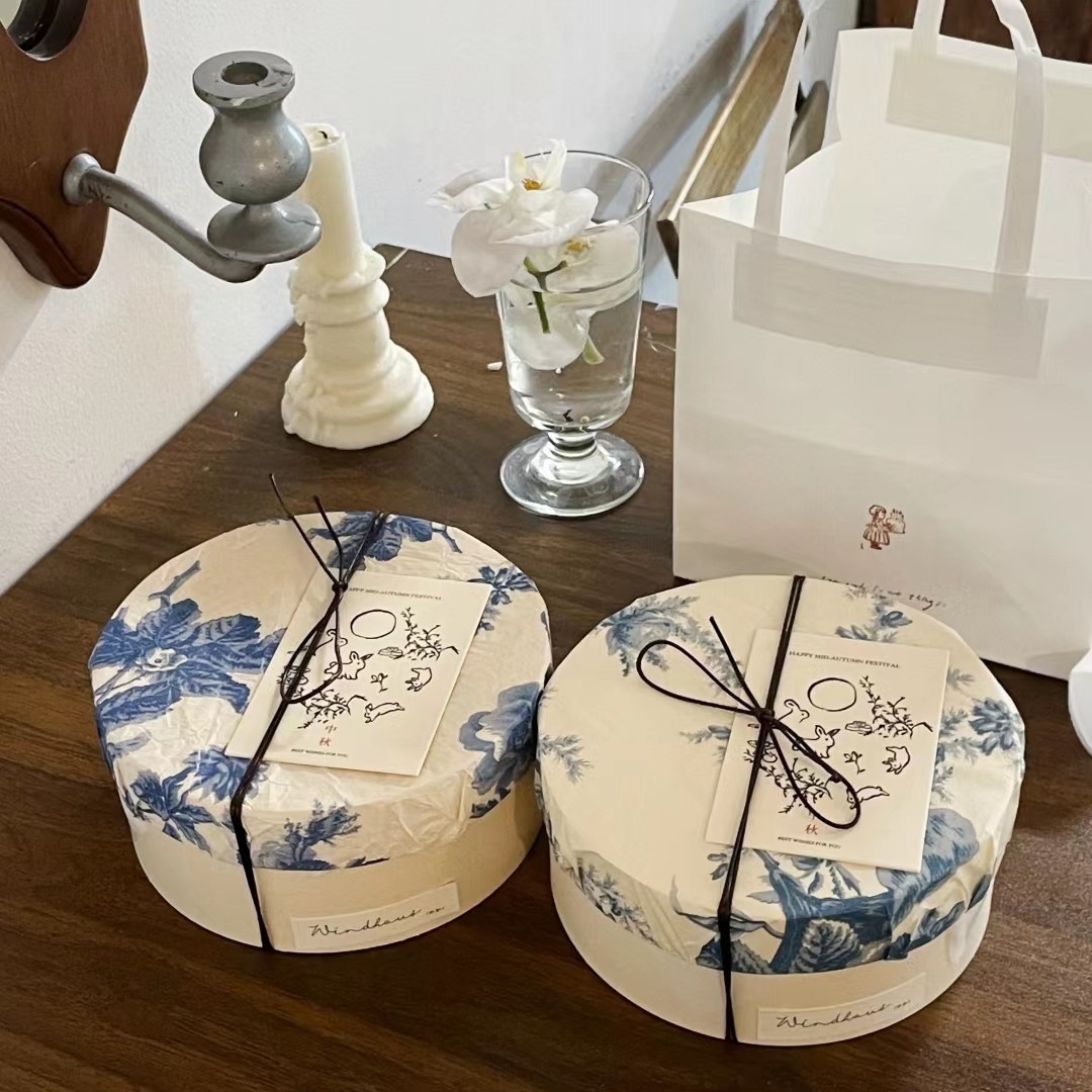 中秋节雪梨纸2025烘焙礼物包装盒月饼礼盒中式创意高档伴手礼品盒