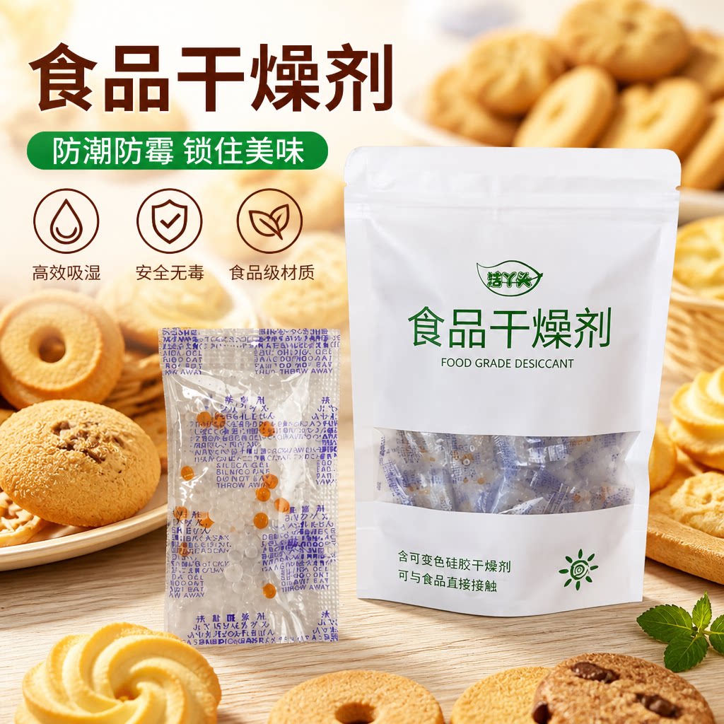 烘焙专用干燥剂食品饼干防潮防霉包变色硅胶除湿坚果零食曲奇肉干