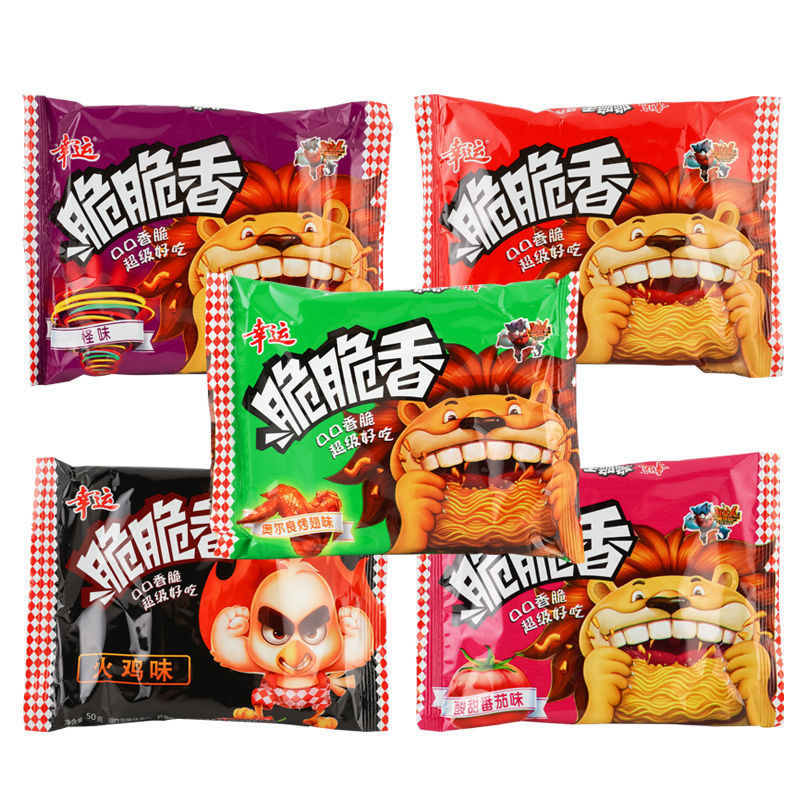 脆脆香干脆面幸运方便面整箱装迷你大包混合即怀旧解馋小吃零食品