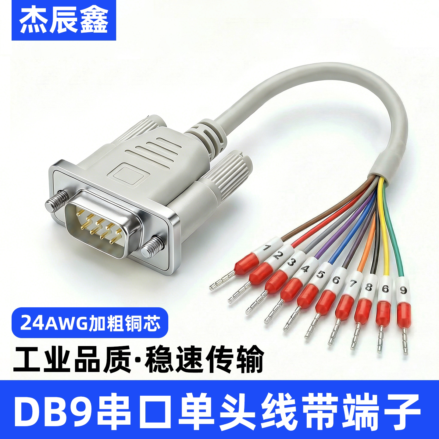 工业级24AWG加粗铜芯带号码端子图片