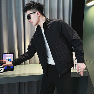 潮牌痞帅短款外套男春秋款潮流夹克衣服男款2025新款男士春装上衣