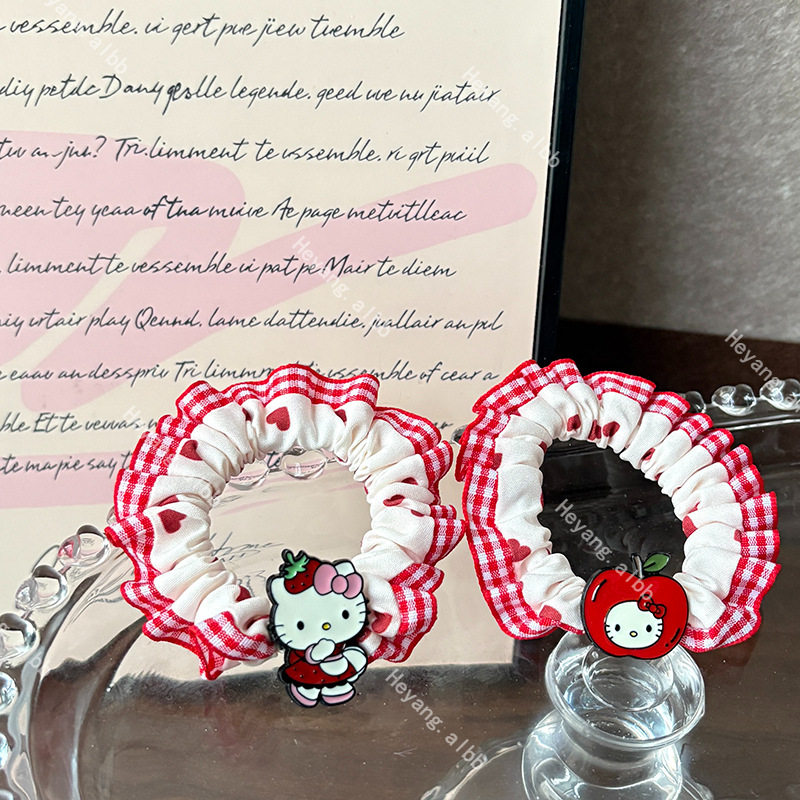 甜美可爱苹果猫咪发圈甜美少女心红色系肠圈百搭学生发绳发饰,饰品/流行首饰/时尚饰品新,发饰,淘宝优惠券,粉丝福利购,淘宝优惠卷