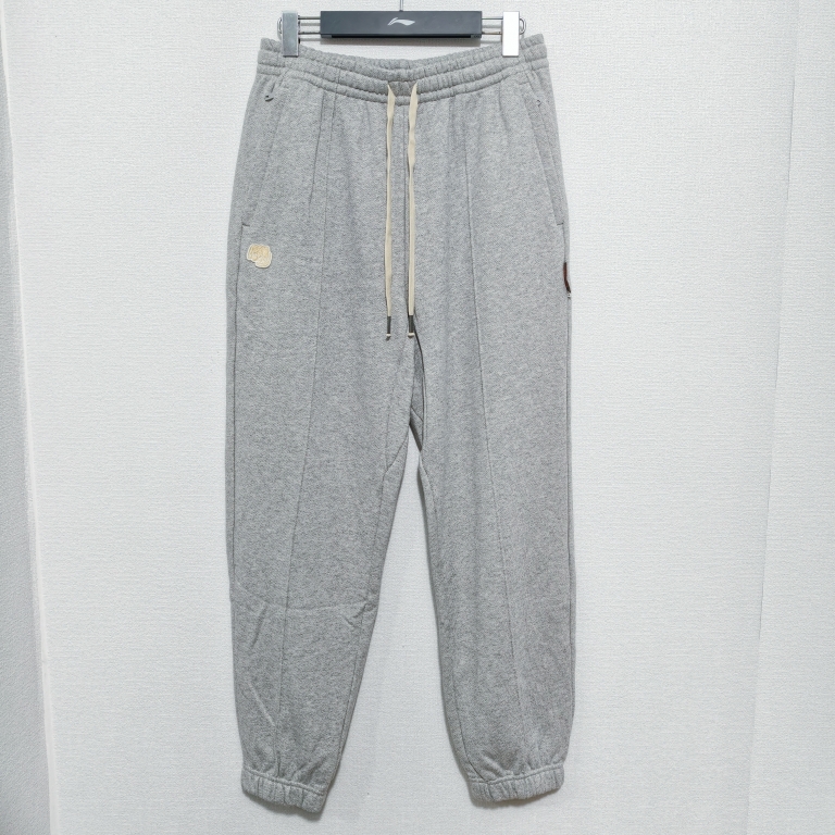 李宁反伍系列男子春秋季休闲宽松针织毛圈束脚运动长裤AKLT843