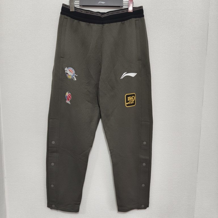 李宁春秋季男子CBA系列篮球训练透气排汗热身排扣长裤AKLUD51/D65