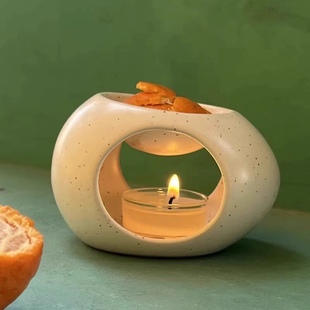 蛋蛋蜡烛精油灯可干烧香粉檀香耐高温陶瓷材质美容院酒店家居用品
