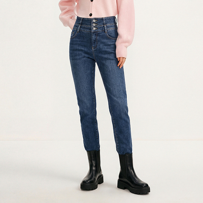 【商场同款】HPLY荷比俪冬季新款高腰显瘦长裤HZD42410028