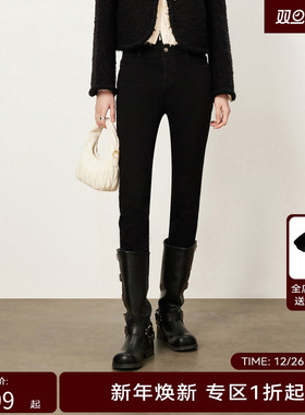 【商场同款】HPLY荷比俪冬季新款温暖休闲长裤HZD42410028-2