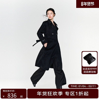 【商场同款】HPLY荷比俪冬季新款长款大衣HMD43500102