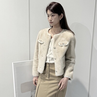 HPLY荷比俪短款小香风浪漫通勤皮草HDD41590599