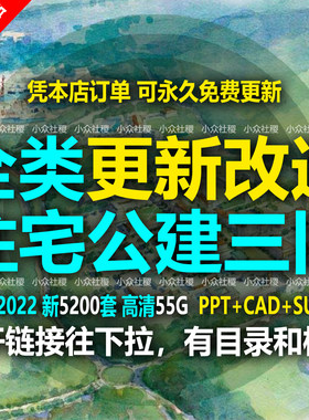 2023城市更新老旧小区旧城旧村改造建筑规划景观方案例SU文本CAD