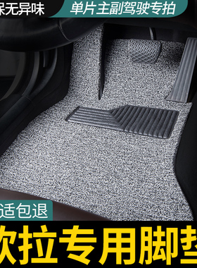 欧拉黑猫rl好猫gt芭蕾猫白猫单片闪电猫主驾驶丝圈汽车脚垫iq专用