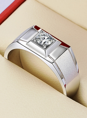 银戒指男士霸气磨砂仿真生日礼物