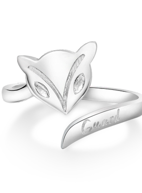 沁缘火狐狸生日礼物银戒指