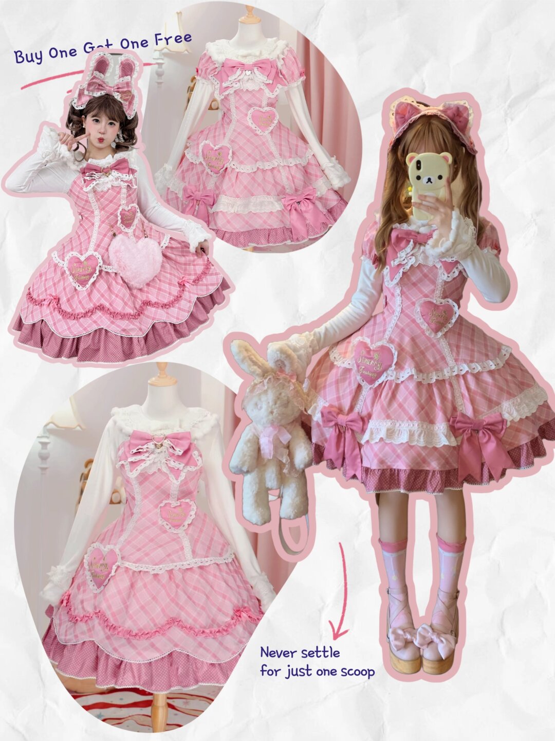 thumbnail for The second group of large full sets of reservation "Shibuya Sweetheart" original design style lolita velvet cake dress