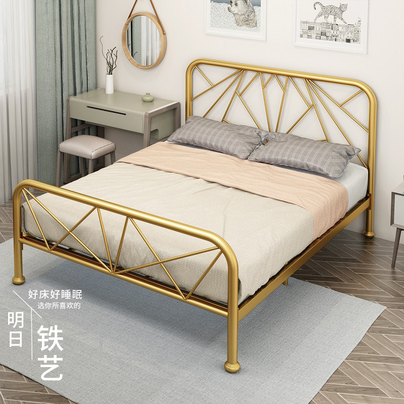 北歐ins風鐵藝床1.2米1.5米雙人1.8米單人鐵床架公主床網紅床簡約在類目 住宅傢俱, 牀類, 鐵藝/鋼木牀中 - 來自Buy2taobao.com提供專業的淘寶代購服務