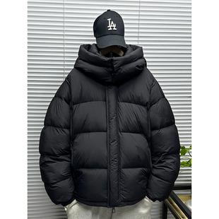 黑色高充绒量羽绒服男冬季新款加厚90白鸭绒极寒连帽短款保暖外套