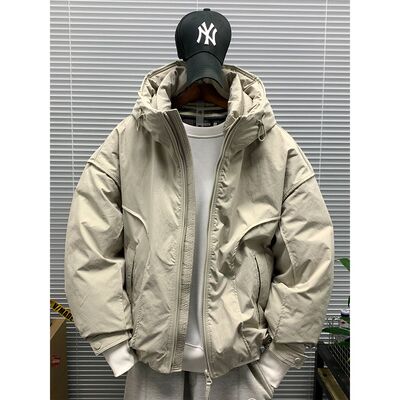 冬季新款高品质连帽羽绒服夹克男士休闲宽松潮牌保暖防风羽绒外套