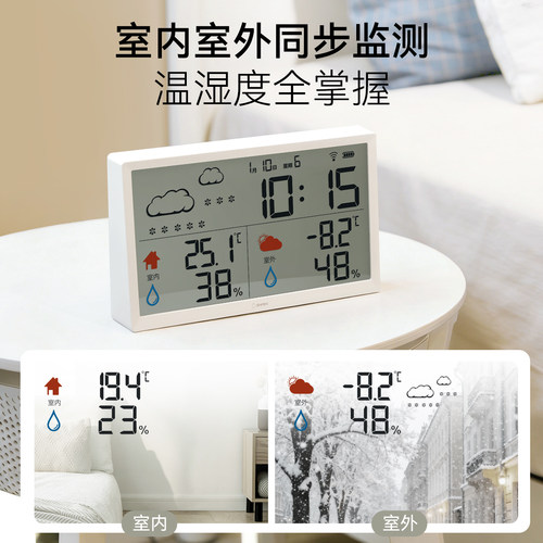 智能联网超大屏温湿度计电子时钟