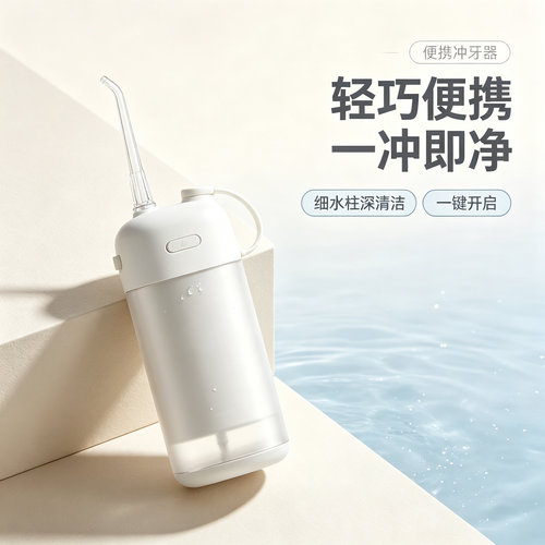 日本dretec多利科冲牙器便携式水牙线正畸洗牙器家用清洁专用电动