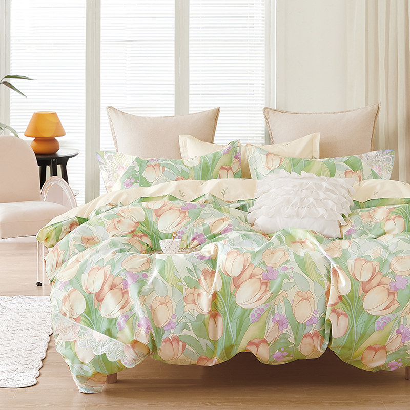 KINTHERI/金丝莉陌上花开全棉四件套花映