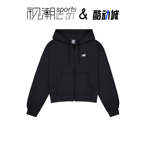 NB黑色女子百搭连帽开衫外套