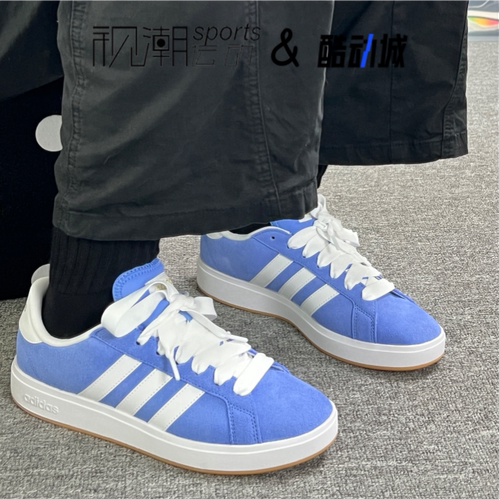 阿迪达斯蓝色舒适时尚休闲板鞋