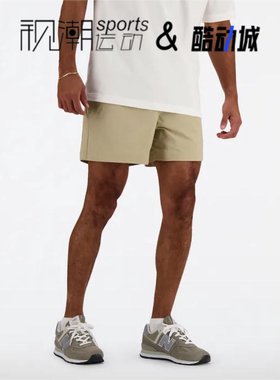 New Balance NB 卡其色男舒适中腰运动休闲梭织短裤MS41517-SOT