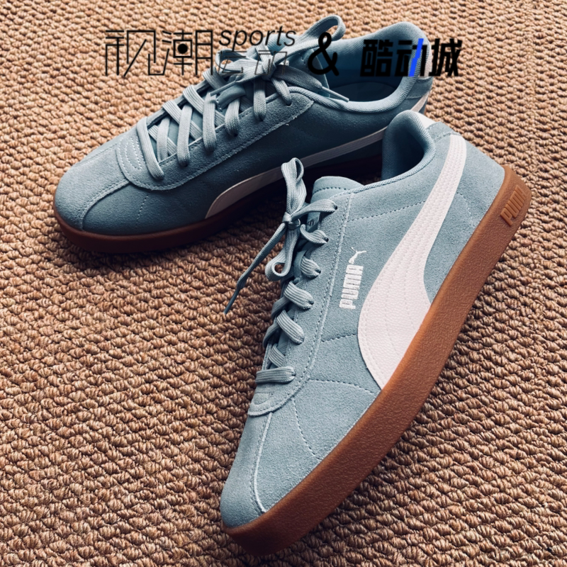 彪马Club2蓝色休闲百搭德训鞋