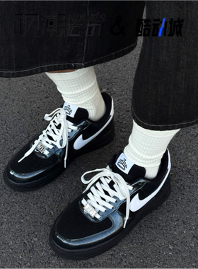 Nike耐克 Air Force 1 07 LV8 黑白男子机能风休闲板鞋IB6843-001
