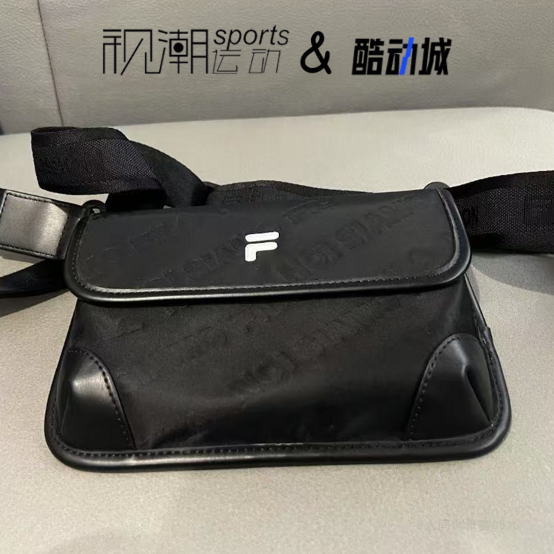 斐乐潮牌深黑男女单肩包运动简约